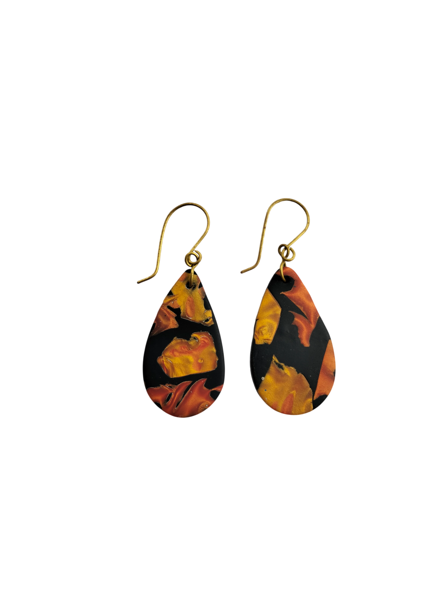 Copper Mica Large Drop Earring