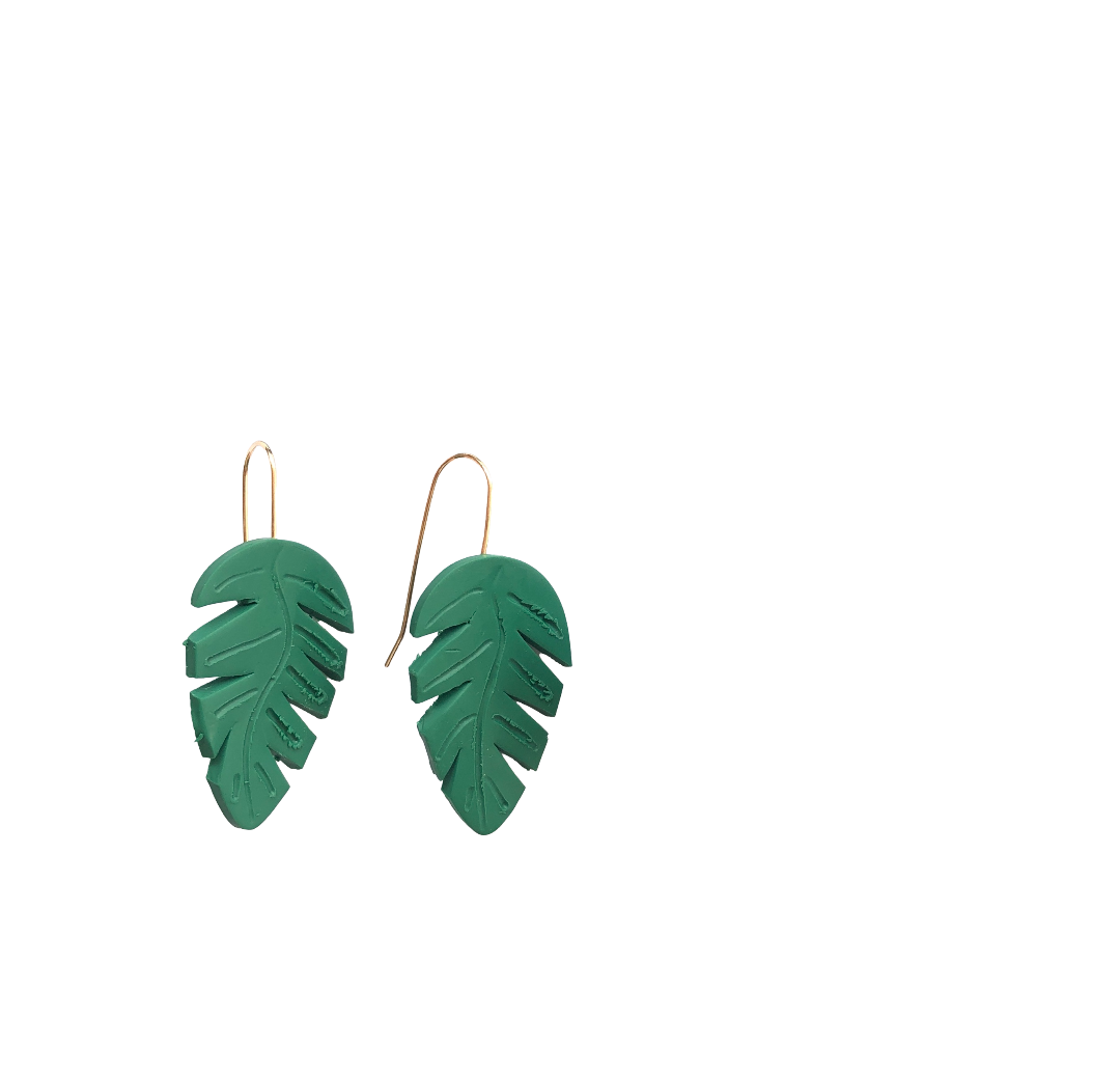 Monstera Leaf Earring