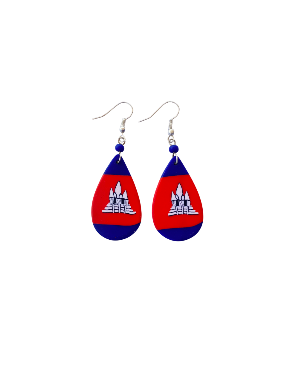 Cambodia Flag Earring $14