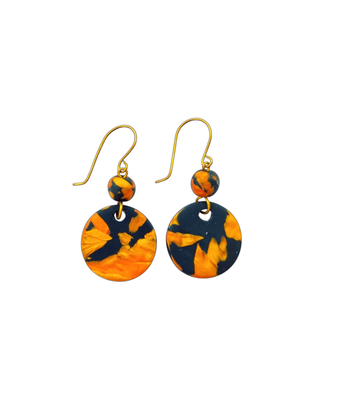 Copper Mica Circle Earring