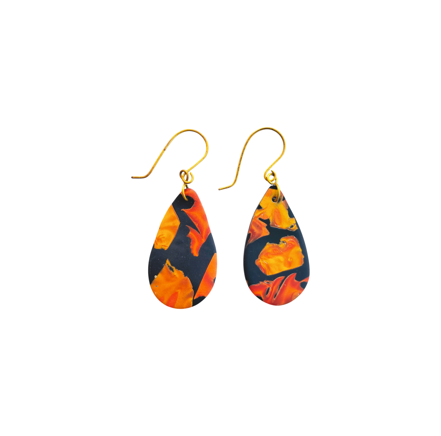 Copper Mica Large Drop Earring