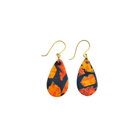 Copper Mica Large Drop Earring