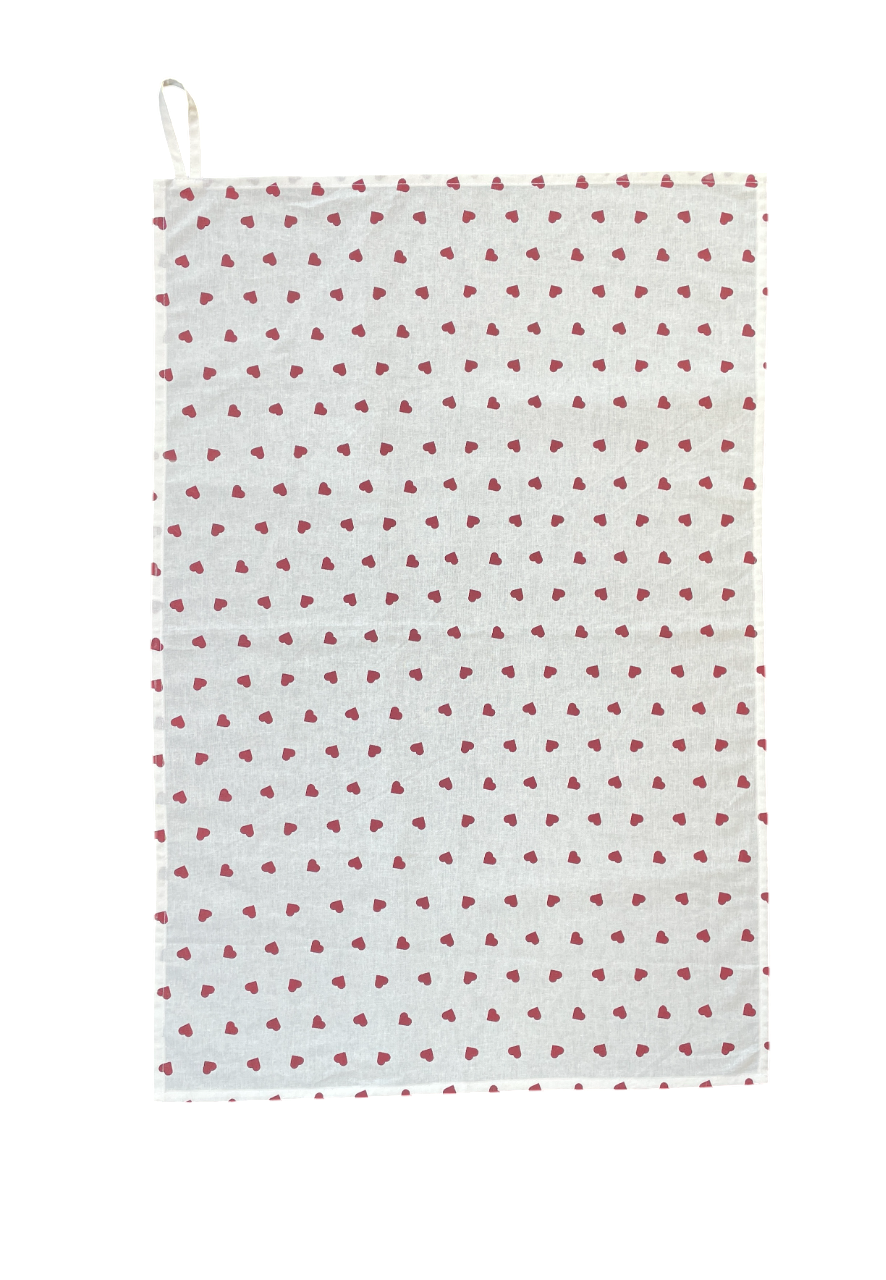 Heart tea towel