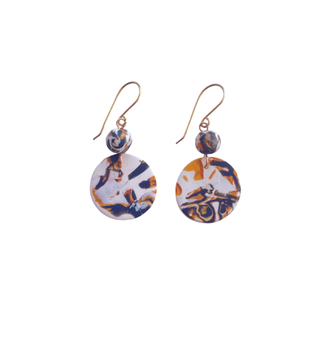 Ancient Gold Circle earring