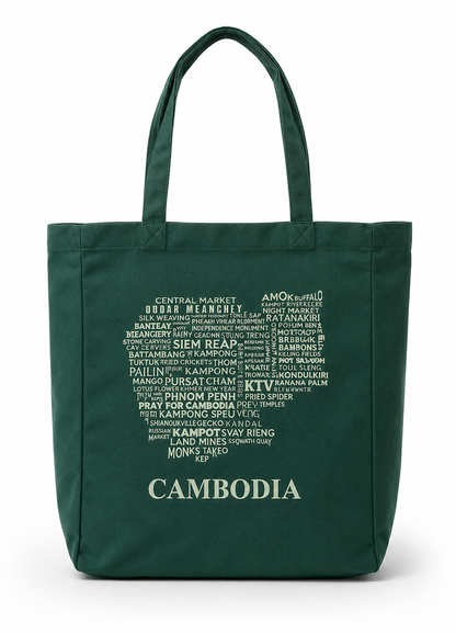 Map (Cambodia) Tote Bag