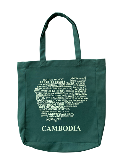 Map (Cambodia) Tote Bag