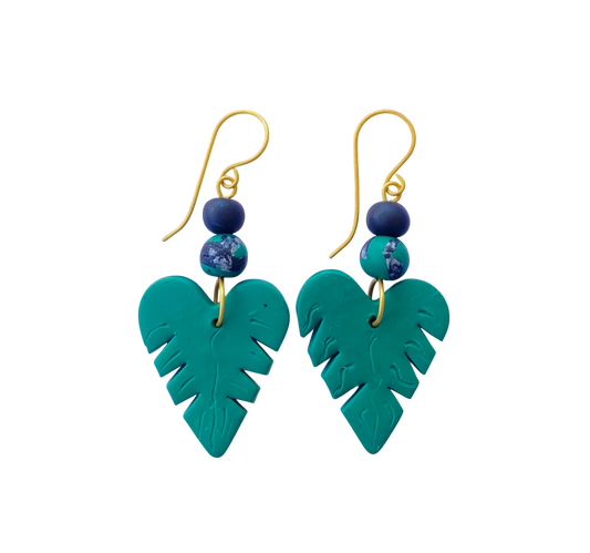 Monstera Leaf Earring