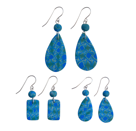 Kashmir Earrings  (Blue)