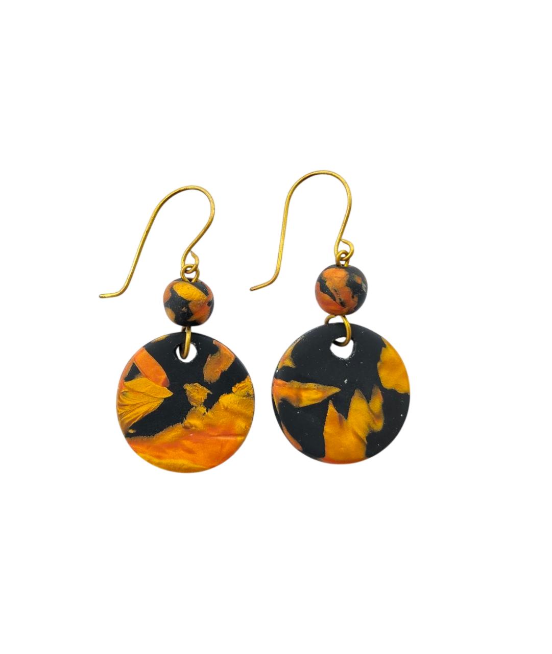 Copper Mica Circle Earring
